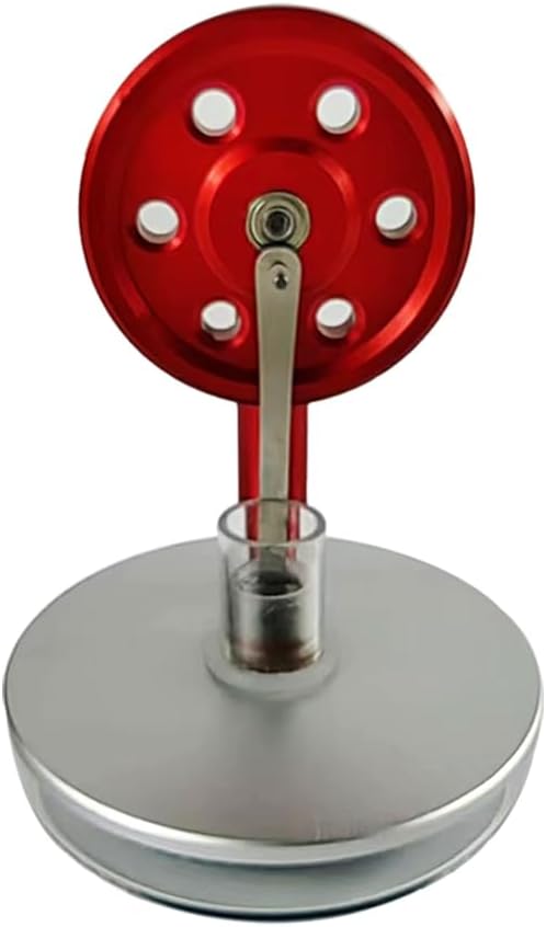 Stirling Motor Sterling Engine Stirling Motor Hand Heat Stirling Educational Toy Birthday Gift Kids and Technology Enthusiasts (red)