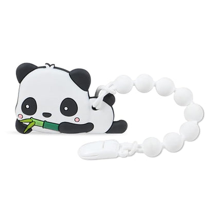 Baby Teething Toys,Food Grade Silicone Teether with One-Piece Pacifier Clip Holder 3 Months+