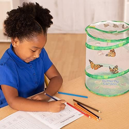 Insect Lore Butterfly Garden Kit, Painted Lady Butterfly Kit with Voucher for Live Caterpillars, Butterfly Habitat, STEM Journal & More