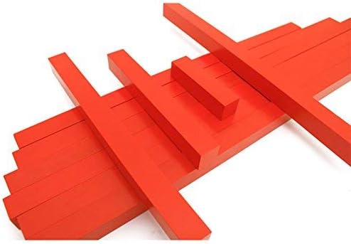DANNI Montessori Children Wood Math Toys Red Rods Length 5-50cm Number Rods Math Toy Early Learning Educational Toy