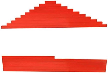 DANNI Montessori Children Wood Math Toys Red Rods Length 5-50cm Number Rods Math Toy Early Learning Educational Toy