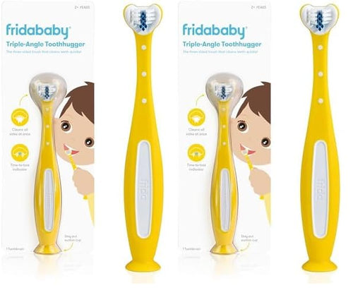 Frida Baby Triple-Angle Toothhugger Training Toothbrush for Toddler Oral Care (Pack of 2)