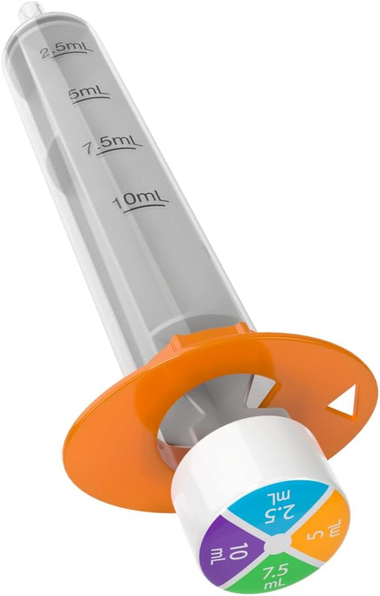 EZY DOSE Kids Baby Oral Syringe & Dispenser, True Easy Design for Liquid Medicine 10 mL/2
