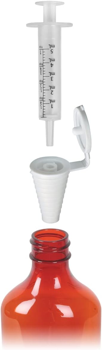 EZY DOSE 5 mL Sterile Plastic Oral Syringe & Dispenser, Includes Bottle Adapter
