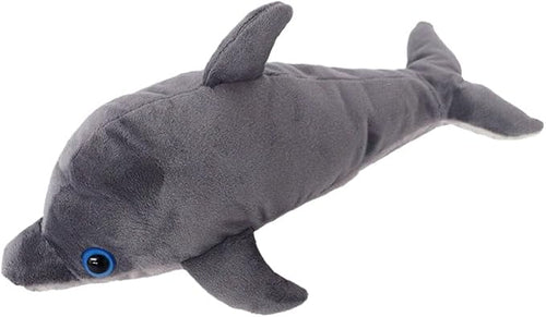 The Petting Zoo Dolphin Stuffed Animal Plushie Slap Bracelet, Gifts for Kids, Slapstix Sealife Animals, Grey Dolphin Plush Toy, 10 inches