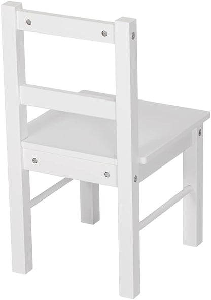 UTEX Child's Wooden Chair Pair for Play or Activity, Set of 2, White …