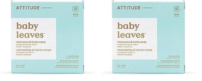 ATTITUDE Plastic-Free Shampoo and Body Soap Bar for Baby, EWG Verified 3 Ounces 2)