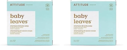 ATTITUDE Plastic-Free Shampoo and Body Soap Bar for Baby, EWG Verified 3 Ounces 2)