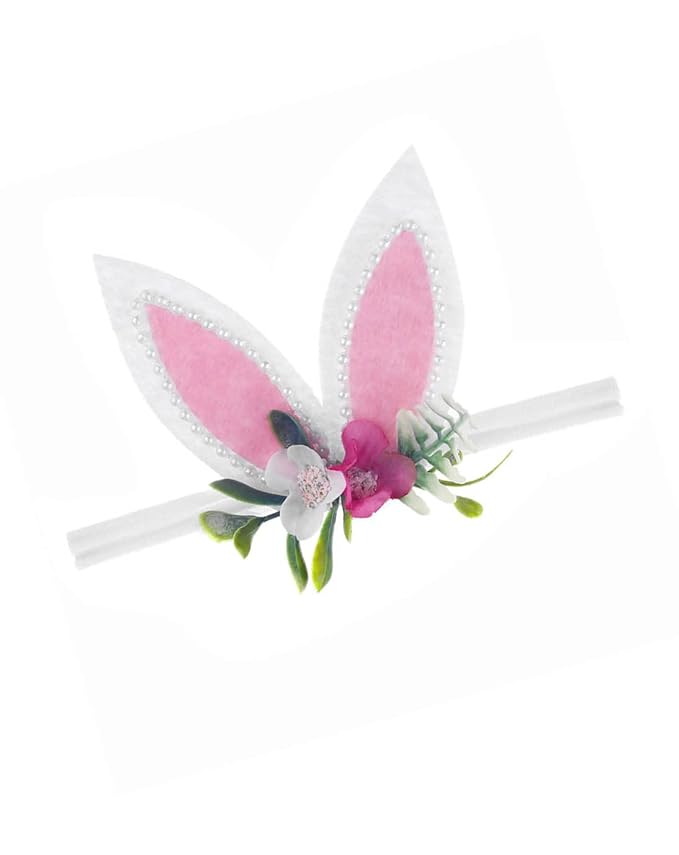 JustMyDress Cute Baby Girls Headband Bunny Rabbit Ears with Sequin JHE01 (B2-Pink