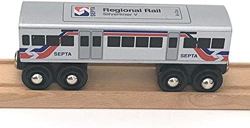 Munipals Septa Wooden Railway Regional Rail Silverliner-V 2-car Set Child