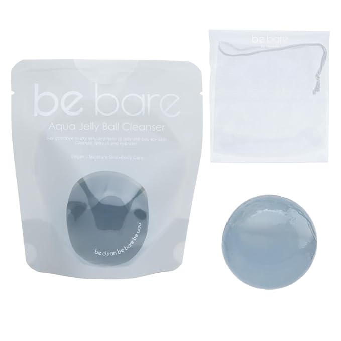 Be Bare Aqua Jelly Ball Cleanser, Daily Face Wash Korean (1.41oz)