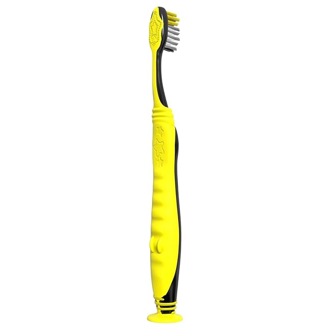 Colgate Batman Toothbrush for Children with Suction Cup, Kids 5+ Years Old, Extra Soft (Colors Vary) - Pack of 6
