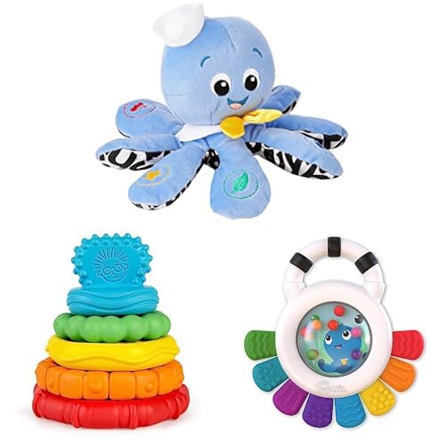 Baby Einstein Opus Sea of Senses Infant Toys Gift Set 3 Pieces, 3 Months