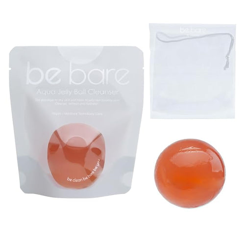Be Bare Aqua Jelly Ball Cleanser, Daily Face Wash Korean Skin Care Cleanser Ball for Dry Skin with Allantoin for Skin Protectant (1.41oz)