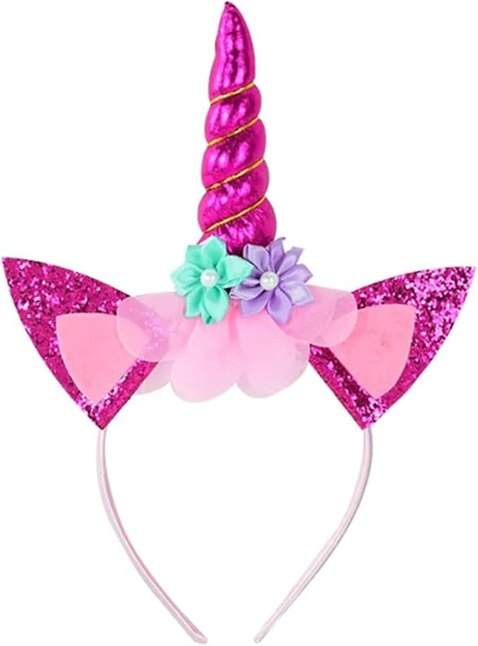 Unicorn Horn Headband Glitter Cute Unicorn Hairband Birthday Party Halloween