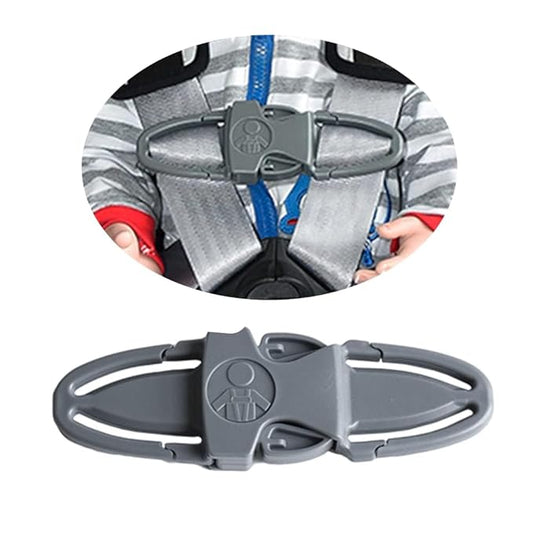 Universal Child Car Seat Chest Harness Clip Universal Safer Belt Clip Buckle Lock Stroller Chest Clip Adjustable Guard for Baby and Kids (Light Gray)