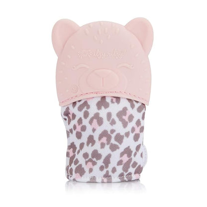 Itzy Ritzy Silicone Teething Mitt - Soothing Infant Teething Mitten w/Adjustable Strap, Crinkle Sound 3 Mos