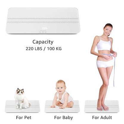 unipaws Digital Pet Scale MAX 220lbs, Dogs Cats Weight Scale 3 Weighing 27.16 x 12.99 Inches Âą10g