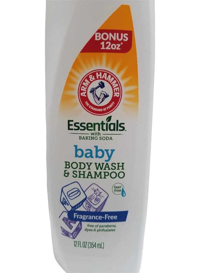 Arm & Hammer Essentials Baby Body Wash & Shampoo (Fragrance-Free)