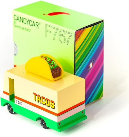 Candylab Toys CANDYCAR® Wooden Food Truck Collection - Taco Van,