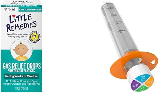 Little Remedies Gas Relief Drops & Ezy Dose Kids Oral 1 oz. 10 mL