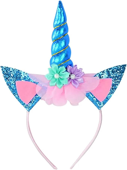 Unicorn Horn Headband Glitter Cute Unicorn Hairband Birthday Party Halloween