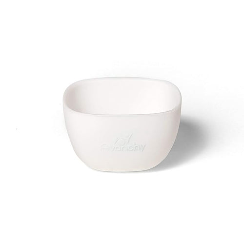 Avanchy Baby Bowls Silicone MINI Prep Bowl Set for Babies Kids Toddler for Feeding Food 4 oz, White