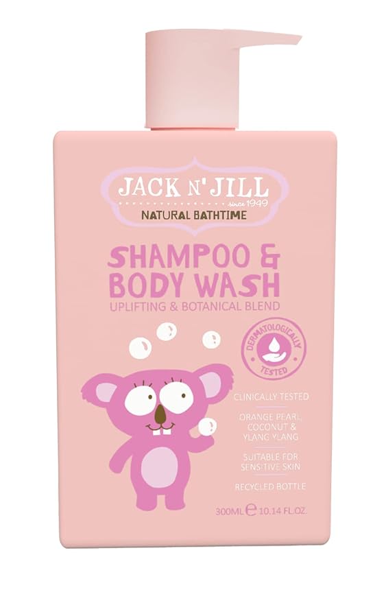 Jack N' Jill Natural Bathtime Kids Shampoo and Body Wash - Suitable for Sensitive Skin, Dermatologically Tested 300 mL 1)