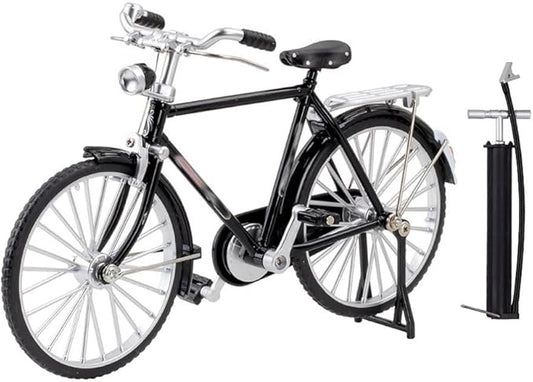 HOMSFOU Alloy Mini Bicycle with Inflator: Miniature Bike 1: 10