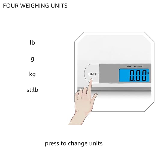 unipaws Digital pet Scale for Dogs Cats Babies. 44 Pound Units.0.01 lbs