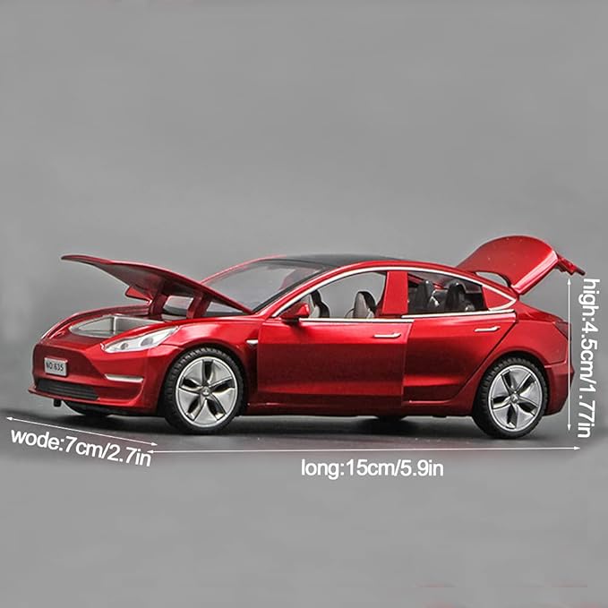 1:32 Scale Model 3 Alloy Car Model Diecast Toy Vehicles for Kids, car Model Toy，Pull Back Alloy Car with Lights and Music