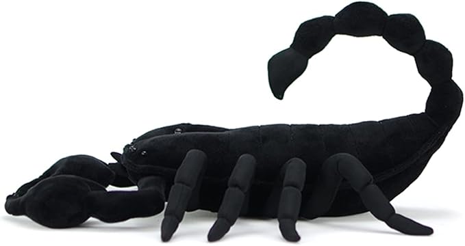 ZHONGXIN MADE Emperor Scorpion Plush Toy - Realistic 16" Black Scorpion Stuffed Animal, Simulation Soft Creeping Animals Scorpion Stuffed Toys, Unique Plushie Toys Model Dolls Collection for Kids