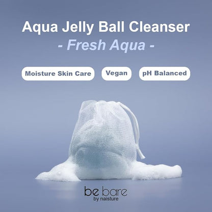 Be Bare Aqua Jelly Ball Cleanser, Daily Face Wash Korean (1.41oz)