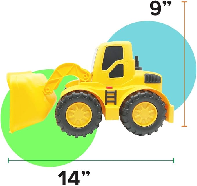 Boley Builders Large Bulldozer Front Loader Truck with Lights and