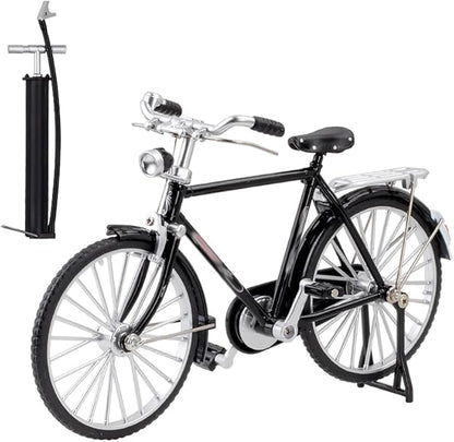 HOMSFOU Alloy Mini Bicycle with Inflator: Miniature Bike 1: 10