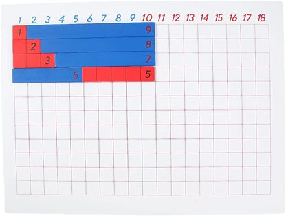 MEYOR Montessori Subtraction Board Mathematics Textbook for Preschool Early Learning Tool