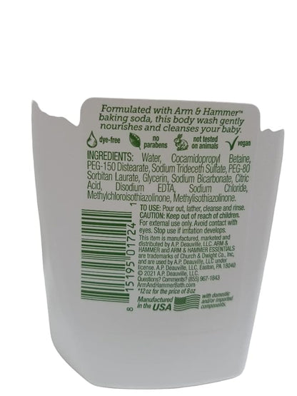 Arm & Hammer Essentials Baby Body Wash & Shampoo (Fragrance-Free)