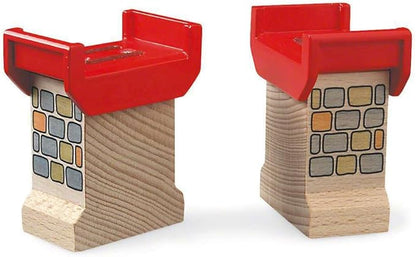 Brio World 33254 - Super Supports - 2 Piece Wooden Railway Set | Enhances Creativity | Compatible with All Brio Train Sets | Sustainability Certified | Perfect for Kids Ages 3 and Up