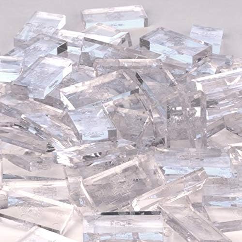 Bulk Dominoes Plastic Bulk 100pcs – Building and Stacking and Chain Reaction Toppling STEAM Toy Blocks for Kids (Clear)