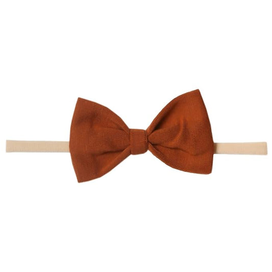 Copper Pearl Baby Bows: Stylish Headbands for Baby Girls, Premium Soft and Stretchy Baby Headbands