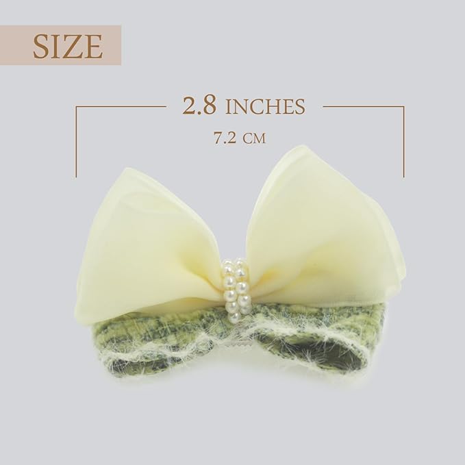 Fairy Sheer Chiffon Ribbons Cat Ear Bow Hair Clips -2Pcs