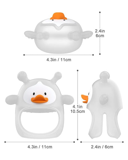 ?? Packs??Teething Toys for Babies 0-6 Months, Never Drop Silicone Baby Teether