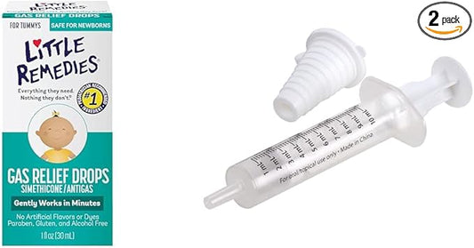 Little Remedies Gas Relief Drops, 1 fl oz & EZY DOSE Kids Oral Syringe 10 mL