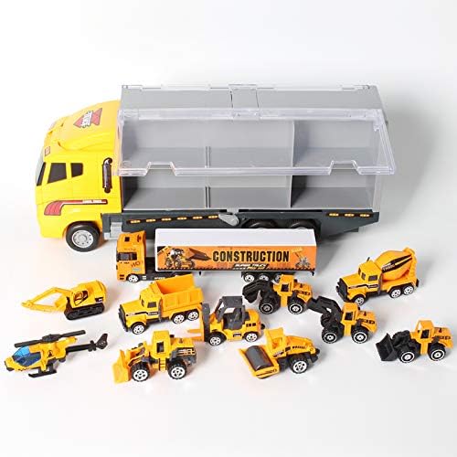 Jenilily Construction Toys Truck Die-cast Vehicle Transporter Car Set Excavator 3 4 5 Years