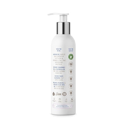 The Moms Co. Tear-Free Natural Baby Wash with Calendula, Avodado Oils and USDA-Certified Organic Oils Like Argan 200ml