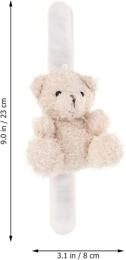 Abaodam Animal Slap Bracelet Bear Slap Bracelet Plush Stuffed Animal Hugger Snap Wrist Band for Kids Birthday Party