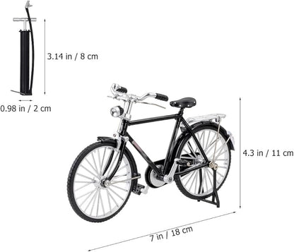 HOMSFOU Alloy Mini Bicycle with Inflator: Miniature Bike 1: 10