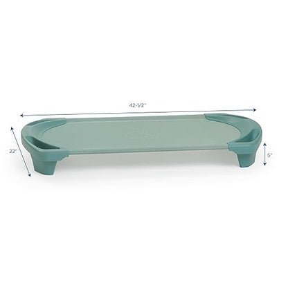 Angeles SpaceLine Cot Toddler Size, Teal, AFB5731GN, Nursery, Daycare and Preschool Portable Nap Cot, Kids Indoor Classroom Sleeping and Rest Cots