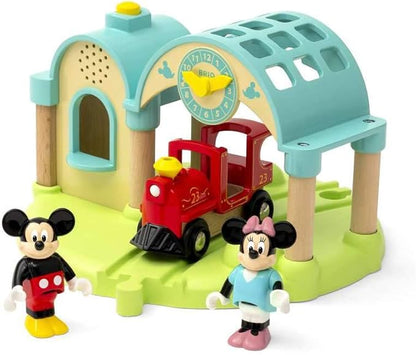 Brio 32270 Disney Mickey and Friends: Mickey Mouse Record & Play Station | Wooden Toy Train Set for Kids Age 3 and Up