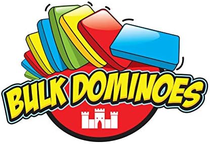 Bulk Dominoes Plastic Bulk 100pcs – Building and Stacking and Chain Reaction Toppling STEAM Toy Blocks for Kids (Red)